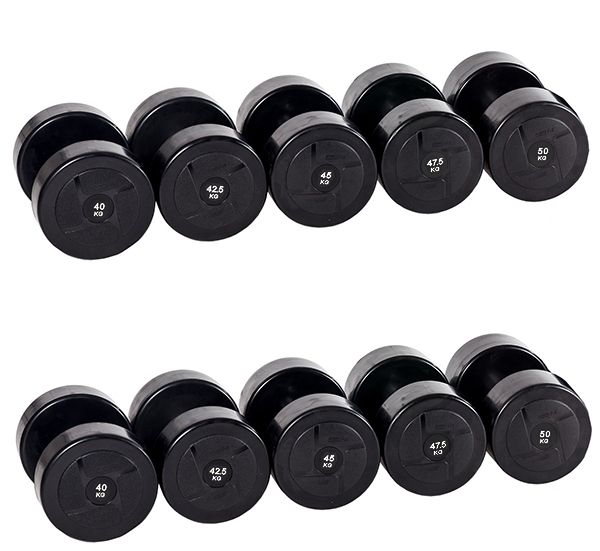 Гантельный ряд Profi-Fit Power 40 кг - 50 кг (5 пар), шаг 2,5 кг