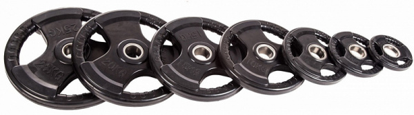 Диск обрезиненный 3 HANDLE черный D51мм PROFI-FIT 1,25 кг