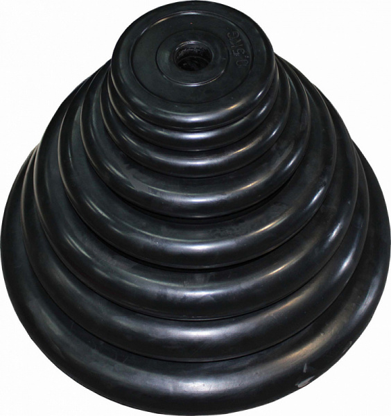 Диск обрезиненный Classic черный D26мм PROFI-FIT 0,5 кг