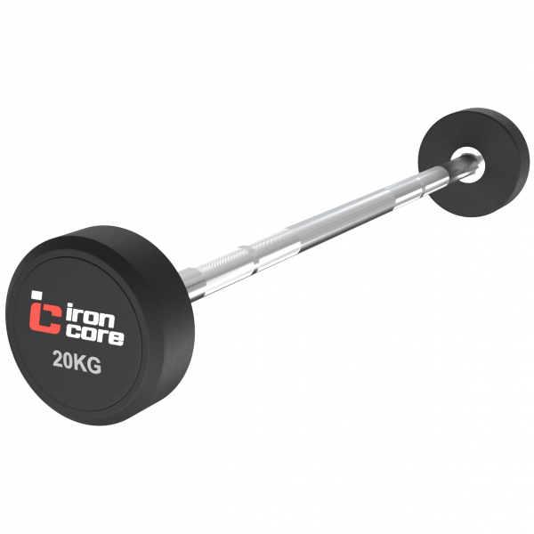 Набор прямых фиксированных обрезиненных штанг IRON CORE Standard 5 штук 10 - 30 кг IC3009G-10-30
